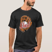 Baseball Dad  Softball Sport Player Daddy Papa T-Shirt (Vorderseite)