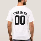 Baseball Dad Team Custom Name Number  T-Shirt (Rückseite)