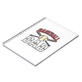 Baseball Dad Vintage Engraving Shirt Design_1 Notizblock (Linke Seite)