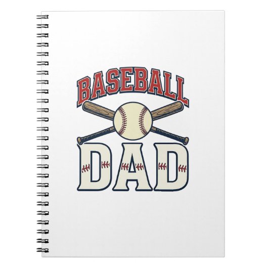 Baseball Dad Vintage Engraving Shirt Design_1 Notizblock (Vorderseite)