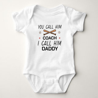 Baseball Daddy | Baseballtrainer Baby Strampler