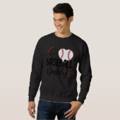 Baseball Daddy Liebe Herz Baseball Sweatshirt (Vorne ganz)