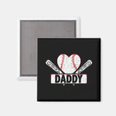 Baseball Daddy Matching Family Softball Baseball L Magnet (Vorderseite/Rückseite)