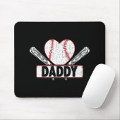 Baseball Daddy Matching Family Softball Baseball L Mousepad (Mit Mouse)