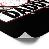 Baseball Daddy Matching Family Softball Baseball L Poster (Ecke)