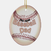 Baseball-Daddy-Ornament Keramik Ornament (Rechts)