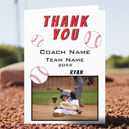 Baseball Danke, Coach Card Dankeskarte