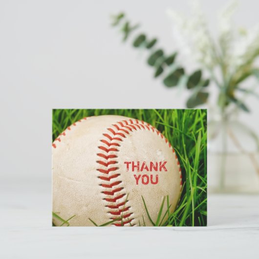 Baseball Danke, Postcard Postkarte (Stehend Vorderseite)