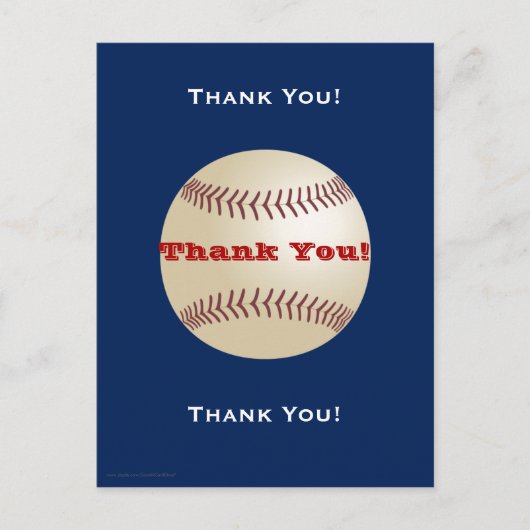 Baseball Danke, Postcard Postkarte (Vorderseite)