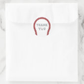 Baseball Danke Runder Aufkleber (Tasche)