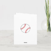 Baseball Danke Trainer Karte (Rückseite)