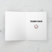 Baseball DANKE TRAINER Sportteam NAME Karte (Innenseite)