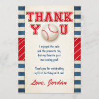 Baseball danken Ihnen, Baseball-Geburtstags-Jungen