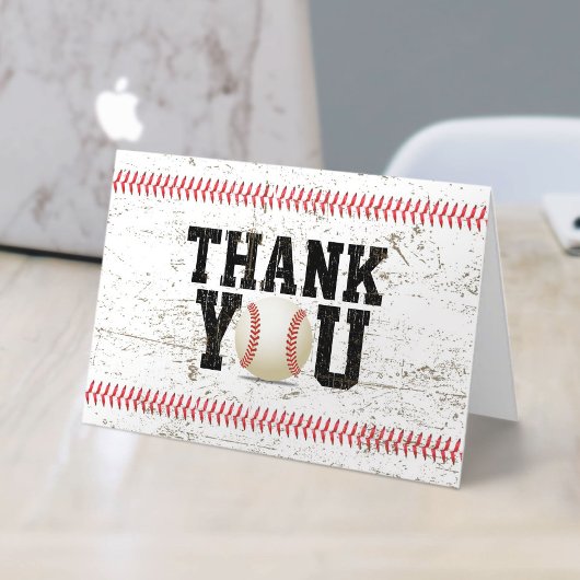 Baseball-danken nähende Sport-Babyparty Ihnen Dankeskarte
