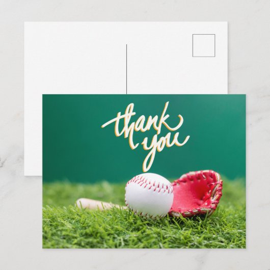 Baseball Dankeschön Karte (Vorne/Hinten)