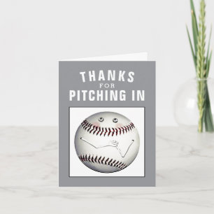 Baseball Dankeschön Karte
