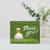 Baseball Dankeschön Karte (Stehend Vorderseite)