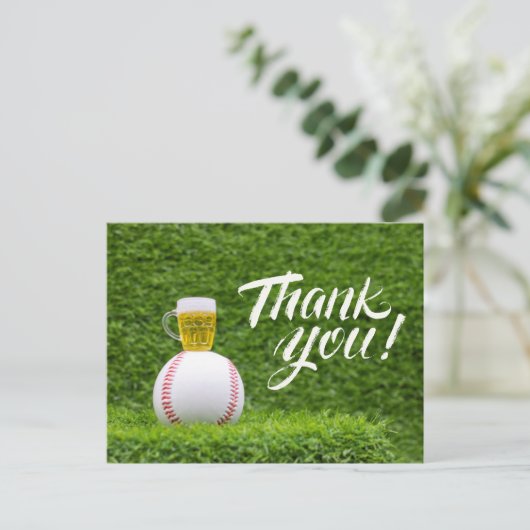 Baseball Dankeschön Karte (Stehend Vorderseite)