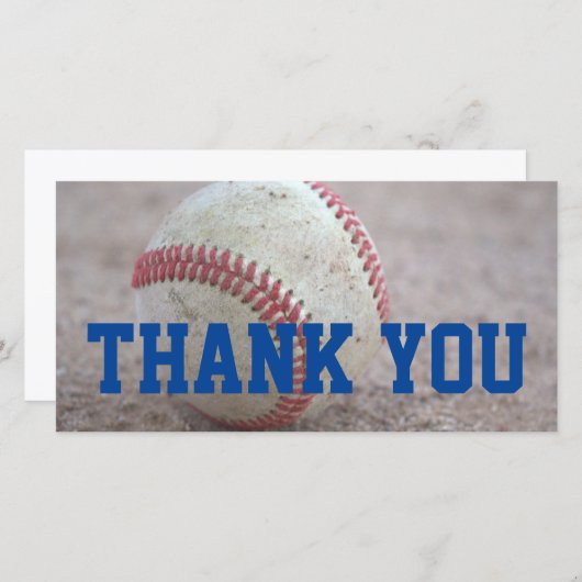 Baseball Dankeskarte (Vorne/Hinten)