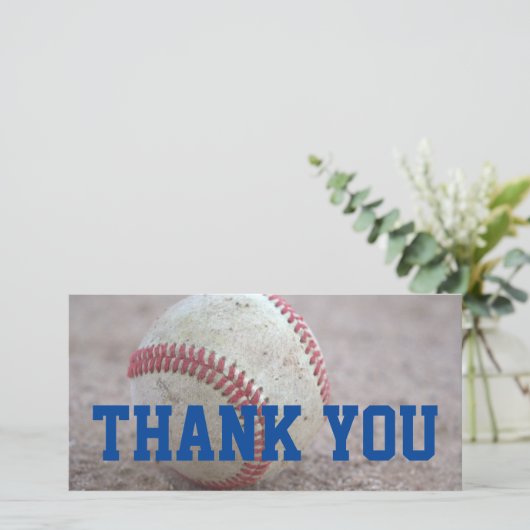 Baseball Dankeskarte (Stehend Vorderseite)