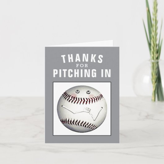 Baseball-Dankeskarten Dankeskarte (Vorderseite)