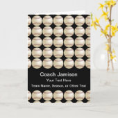 Baseball Dankeslehrer, Name, Leerseite im Inneren, Karte (Gelbe Blume)