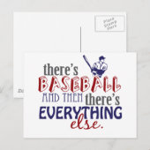 Baseball dann alles andere postkarte (Vorne/Hinten)
