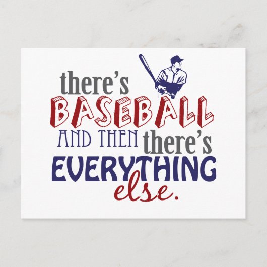 Baseball dann alles andere postkarte (Vorderseite)