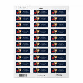Baseball Dark Blue Sports Address Labels (Vorne)