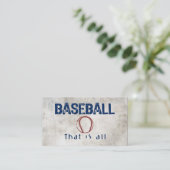 Baseball, das ist alles visitenkarte (Stehend Vorderseite)