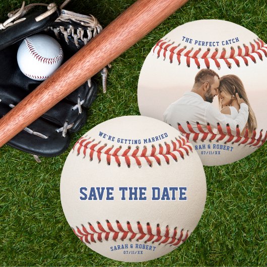 Baseball das perfekte Catch-Foto Hochzeit Save The Date