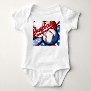 Baseball Days Baby Strampler