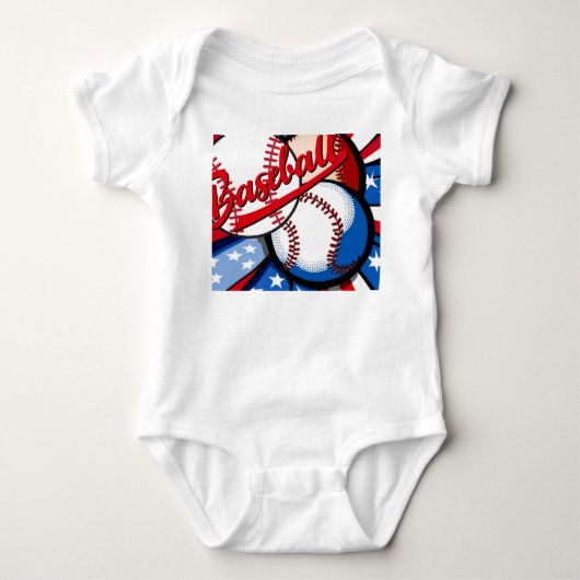 Baseball Days Baby Strampler (Vorderseite)