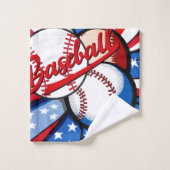 Baseball Days Badhandtuch Set (Waschlappen)
