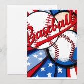 Baseball Days Feiertagskarte (Vorne/Hinten)