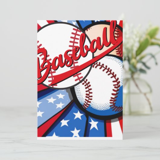 Baseball Days Feiertagskarte (Stehend Vorderseite)