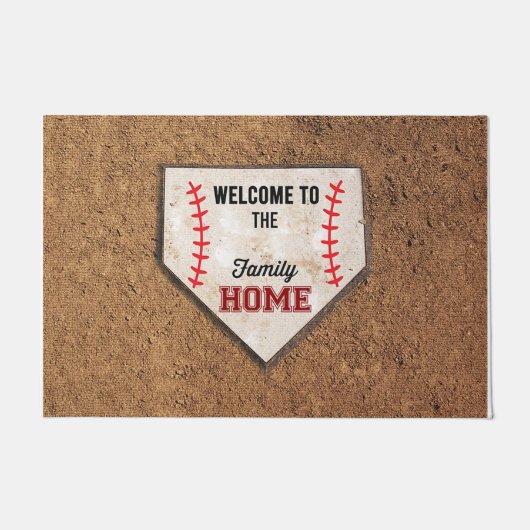 Baseball Decor / Welcome Mat / Baseball Mom Fußmatte (Vorderseite)