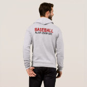 Baseball den ganzen Tag Hoodie (Schwarz voll)