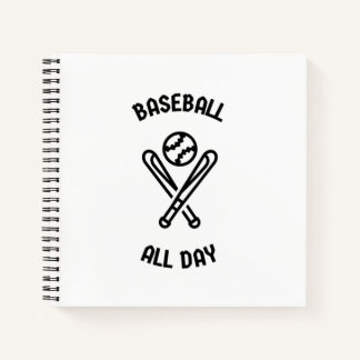 Baseball den ganzen Tag Notizblock