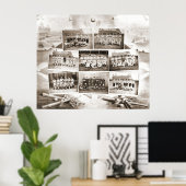 Baseball der Nationalliga 1888 Poster (Heimbüro)