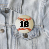 Baseball der Nr.-18 Button (Beispiel)