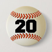 Baseball der Nr.-20 Button (Vorderseite)