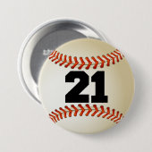 Baseball der Nr.-21 Button (Vorne & Hinten)