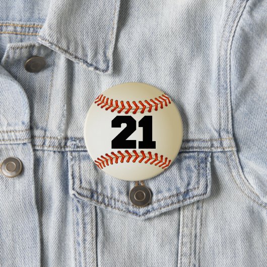 Baseball der Nr.-21 Button (Beispiel)