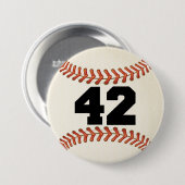 Baseball der Nr.-42 Button (Vorne & Hinten)