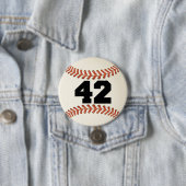 Baseball der Nr.-42 Button (Beispiel)