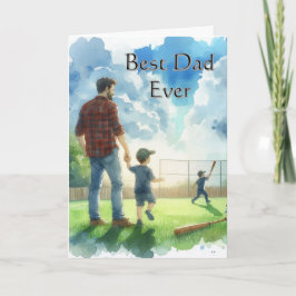 Baseball des besten Vaters Vatertag Karte