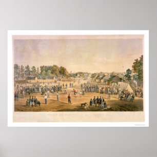 Baseball des zivilen Krieges 1863 Poster