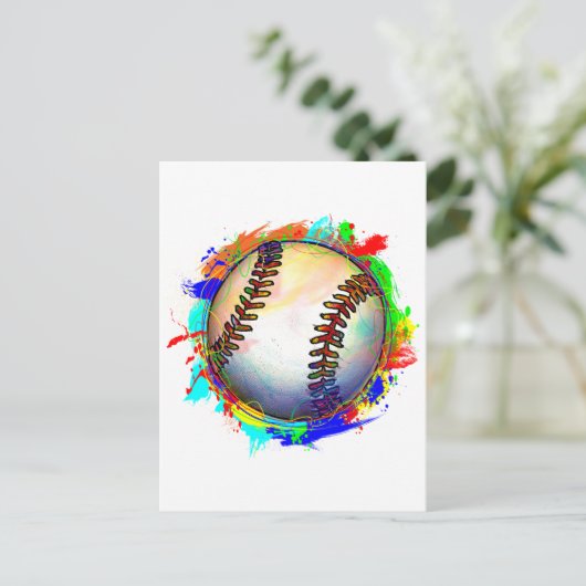 Baseball-Design 2 Postkarte (Stehend Vorderseite)