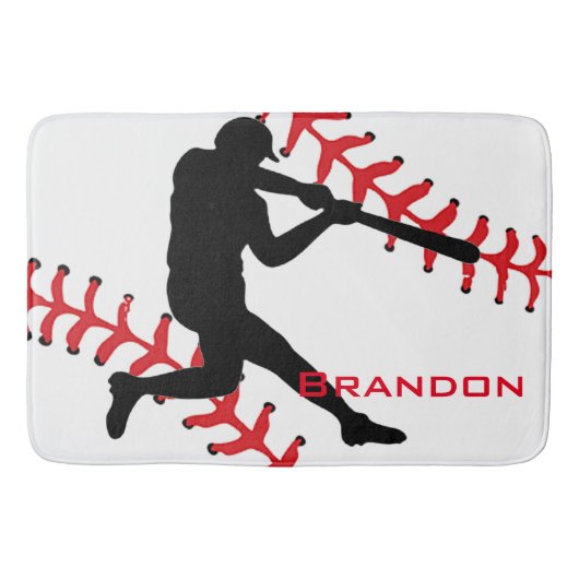 Baseball Design Bath Mat Badematte (Vorderseite)